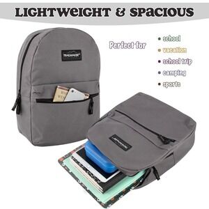 Backpacks with Adjustable Padded Straps|School Backpacks‎ for Girls, Boys- Gray